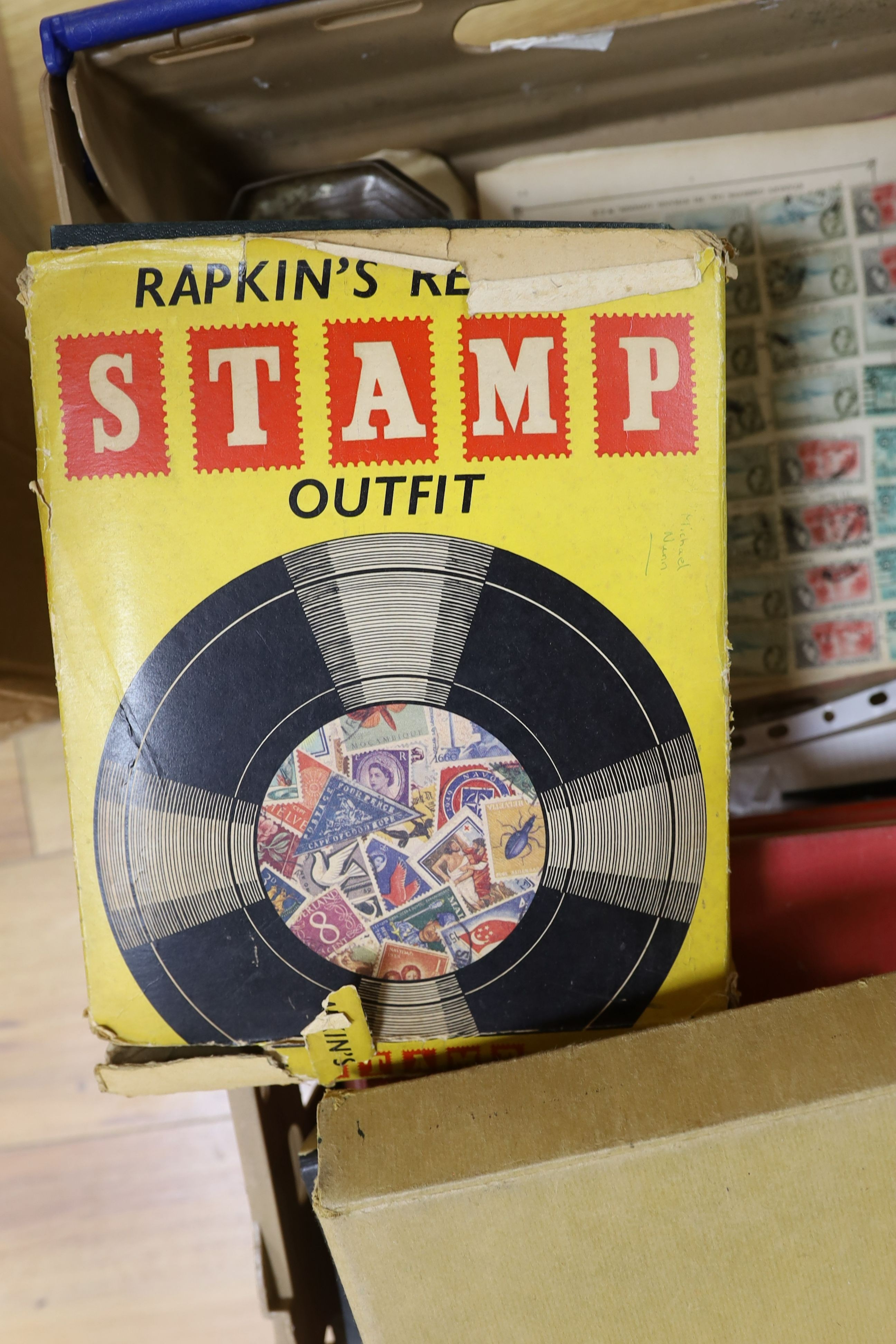 Various World stamps in albums, including a Lincoln album (1 box)